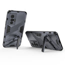 For vivo X70 Punk Armor 2 in 1 PC + TPU Shockproof Case with Invisible Holder(Grey)