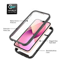 Starry Sky Solid Color Series Shockproof PC + TPU Case with PET Film For iPhone 13(Black)