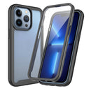 Starry Sky Solid Color Series Shockproof PC + TPU Case with PET Film For iPhone 13 Pro(Black)