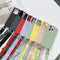 Elastic Silicone Protective Case with Wide Neck Lanyard For iPhone 13 Pro(Green)