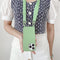 Elastic Silicone Protective Case with Wide Neck Lanyard For iPhone 13 Pro(Green)