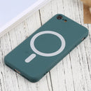 Silicone Full Coverage Shockproof Magsafe Case For iPhone SE 2022 / SE 2020 / 7 / 8(Deep Green)