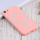 Silicone Full Coverage Shockproof Magsafe Case For iPhone SE 2022 / SE 2020 / 7 / 8(Pink)