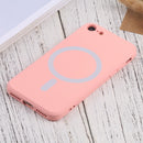 Silicone Full Coverage Shockproof Magsafe Case For iPhone SE 2022 / SE 2020 / 7 / 8(Pink)