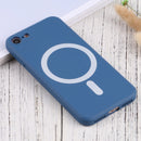 Silicone Full Coverage Shockproof Magsafe Case For iPhone SE 2022 / SE 2020 / 7 / 8(Blue)