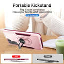 For Samsung Galay S21 FE Pioneer Armor Heavy Duty PC + TPU Shockproof Case with Holder(Pink)