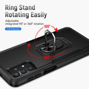 For Samsung Galay A32 4G Pioneer Armor Heavy Duty PC + TPU Shockproof Case with Holder(Black)