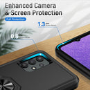 For Samsung Galay A32 4G Pioneer Armor Heavy Duty PC + TPU Shockproof Case with Holder(Black)