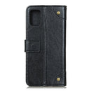 For Galaxy A51 Copper Buckle Nappa Texture Horizontal Flip Leather Case with Holder & Card Slots & Wallet(Black)