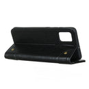 For Galaxy A51 Copper Buckle Nappa Texture Horizontal Flip Leather Case with Holder & Card Slots & Wallet(Black)
