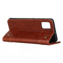 For Galaxy A51 Copper Buckle Nappa Texture Horizontal Flip Leather Case with Holder & Card Slots & Wallet(Brown)