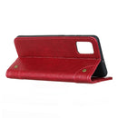 For Galaxy A51 Copper Buckle Nappa Texture Horizontal Flip Leather Case with Holder & Card Slots & Wallet(Wine)
