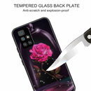 For Xiaomi Redmi 10 Tempered Glass + TPU Border Protective Case(Rose)