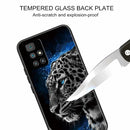 For Xiaomi Redmi 10 Tempered Glass + TPU Border Protective Case(leopard)