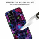 For Xiaomi Redmi 10 Tempered Glass + TPU Border Protective Case(Butterfly)