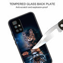 For Xiaomi Redmi 10 Tempered Glass + TPU Border Protective Case(Cat)