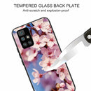 For Xiaomi Redmi 10 Tempered Glass + TPU Border Protective Case(Cherry Blossoms)