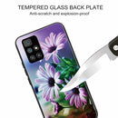 For Xiaomi Redmi 10 Tempered Glass + TPU Border Protective Case(Flowers)