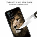 For Xiaomi Redmi 10 Tempered Glass + TPU Border Protective Case(Lion)