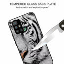 For Xiaomi Redmi 10 Tempered Glass + TPU Border Protective Case(White Tiger)
