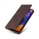 For Samsung Galaxy A31 Simple Suction Closure Horizontal Flip Leather Case with Holder & Card Slot & Wallet(Brown)