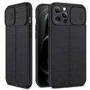 Litchi Texture Sliding Camshield TPU Protective Case For iPhone 13(Black)