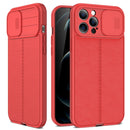 Litchi Texture Sliding Camshield TPU Protective Case For iPhone 13(Red)