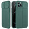 Litchi Texture Sliding Camshield TPU Protective Case For iPhone 13 Pro Max(Dark Green)