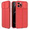 Litchi Texture Sliding Camshield TPU Protective Case For iPhone 13 Pro Max(Red)