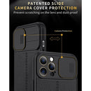 Litchi Texture Sliding Camshield TPU Protective Case For iPhone 13 Pro Max(Dark Green)