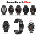 For Garmin Fenix 6 22mm Titanium Alloy Quick Release Watch Band(Black)