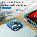 Ring Kickstand Heavy Duty Shockproof Phone Case For iPhone 13(Green)