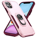 Ring Kickstand Heavy Duty Shockproof Phone Case For iPhone 11(Pink)