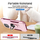 Ring Kickstand Heavy Duty Shockproof Phone Case For iPhone 11(Pink)