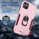 Ring Kickstand Heavy Duty Shockproof Phone Case For iPhone 11(Pink)