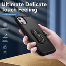 Ring Kickstand Heavy Duty Shockproof Phone Case For iPhone 11(Black)