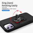 Ring Kickstand Heavy Duty Shockproof Phone Case For iPhone 11(Black)