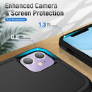 Ring Kickstand Heavy Duty Shockproof Phone Case For iPhone 11(Black)
