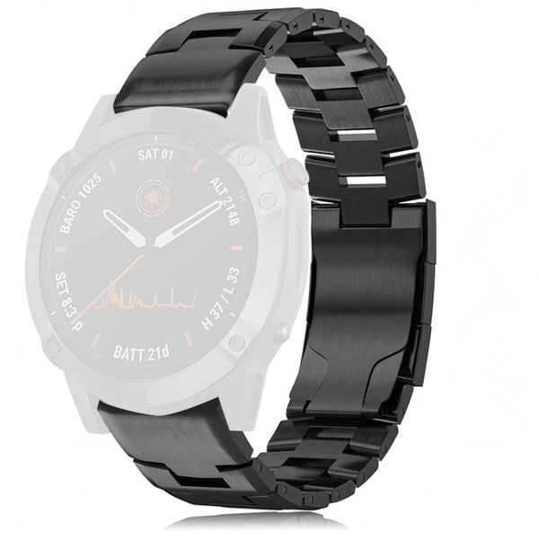 For Garmin Fenix 6X 26mm Titanium Alloy Quick Release Watch Band(Black)