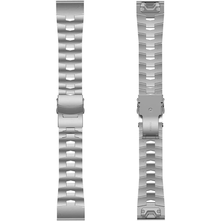 For Garmin Fenix 6X 26mm Titanium Alloy Quick Release Watch Band(Silver)