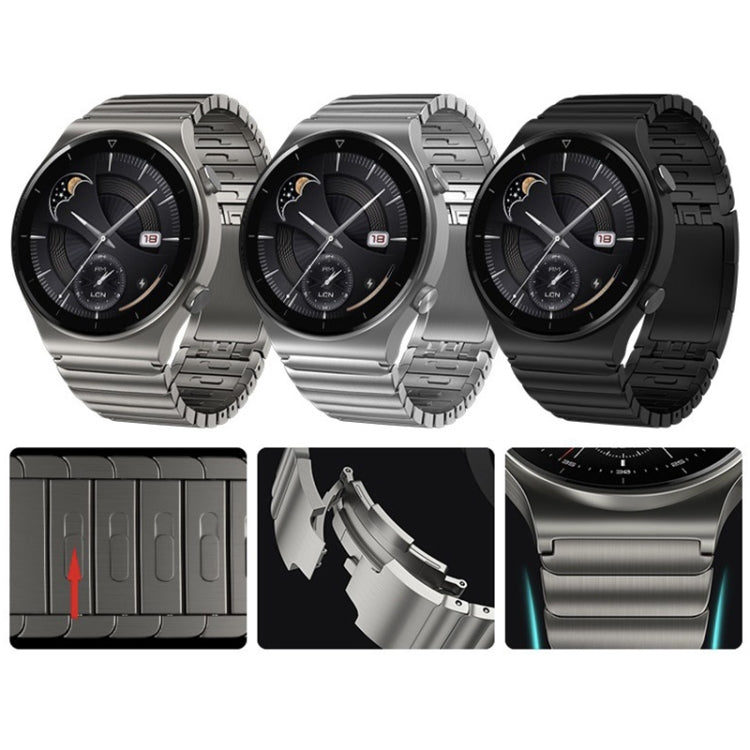 For Huawei Watch GT2 Pro 22mm Self-demolition Stainless Steel Metal Watch Band (Grey)