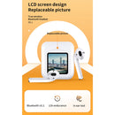 NR-550 LCD Touch Bluetooth Earphone with Charging Box, Support Picture Replacement & Wearing Status Detection & Siri(White)