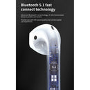 NR-550 LCD Touch Bluetooth Earphone with Charging Box, Support Picture Replacement & Wearing Status Detection & Siri(White)