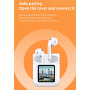 NR-550 LCD Touch Bluetooth Earphone with Charging Box, Support Picture Replacement & Wearing Status Detection & Siri(Black)