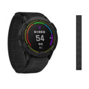 For Garmin Fenix 6 22mm Knitted Nylon Loop Watch Band(Black)