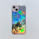 Laser Marble Pattern Clear TPU Shockproof Protective Case For iPhone 13 Pro Max(Gray)