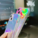 Laser Marble Pattern Clear TPU Shockproof Protective Case For iPhone 13 Pro Max(Black)