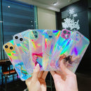 Laser Marble Pattern Clear TPU Shockproof Protective Case For iPhone 13 Pro Max(Yellow)