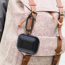 Wireless Earphones Shockproof TPU + PC Protective Case with Carabiner For AirPods 1 / 2(Black+Brown)