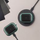 Wireless Earphones Shockproof TPU + PC Protective Case with Carabiner For AirPods Pro(Blue+Black)